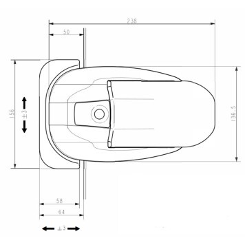 Fermeture composite automatique à clef FERMOD Réf. 521 - schéma