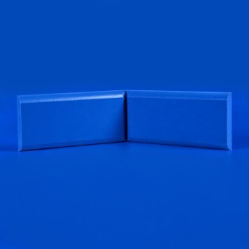 Angle interne pour lisse de protection murale Polyéthylène Bleue face