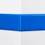 Angle externe pour lisse de protection murale Polyéthylène Bleue monté
