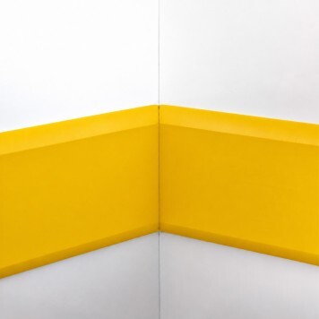 Angle interne pour lisse de protection murale Polyéthylène jaune monté