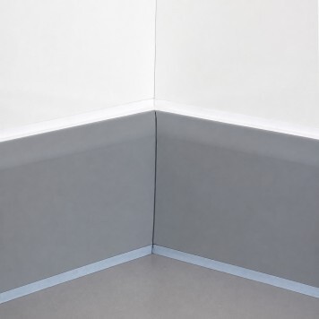 Angle interne pour plinthe Polyéthylène grise monté