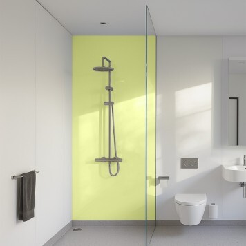 Panneau mural décoratif brillant jaune Altro Whiterock Vert Pistache Eau De Chic pour salle de bain