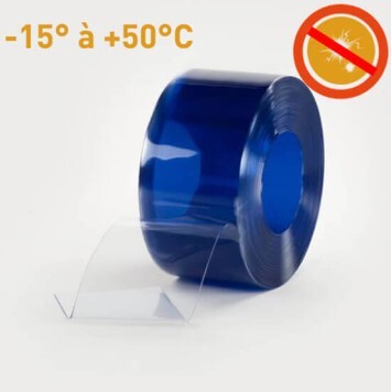 Rouleau 50m lanière PVC antistatique 300mm x 3mm - Température -15°C à +50°C