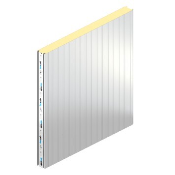 Panneau sandwich isolant (IND) 40 mm B-s2,d0 2 faces nervurés RAL 9010 pour chambre froide et espace à ambiance régulée