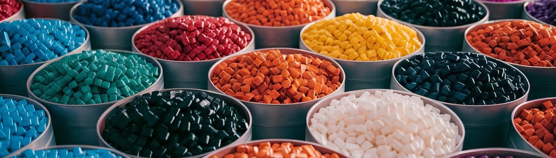 pot avec pvc de différentes couleurs