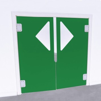 Porte Va et Vient polyéthylène vert 2 Vantaux