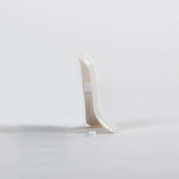 Embout droit blanc pour plinthe PVC tranche