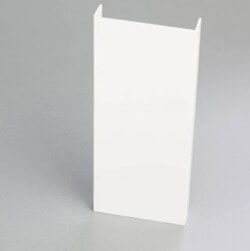 Profilé PVC en U de 70 mm blanc pour chants de panneaux et cloisons