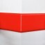 Angle externe pour lisse de protection murale PEHD rouge monté