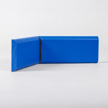 Angle interne pour lisse de protection murale Polyéthylène Bleue tranche