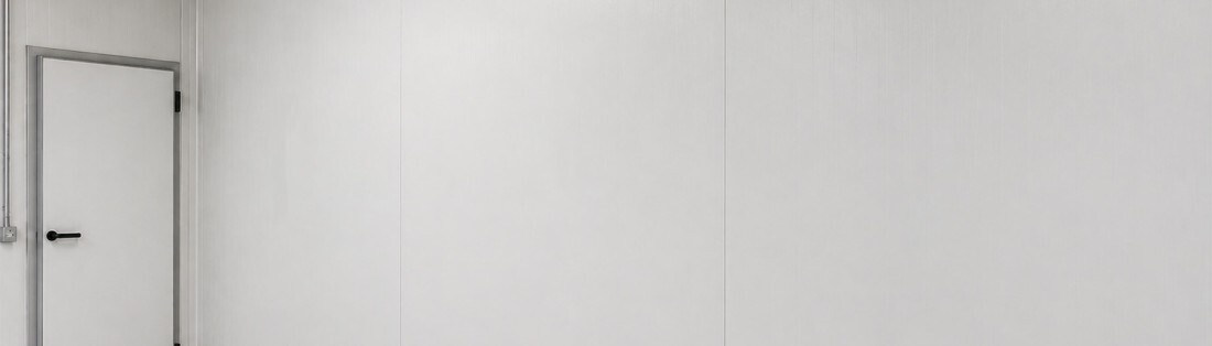 Mur réalisé en panneaux sandwich