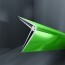 Baguette d'angle externe (sortant) PVC vert hawaiian palm 40 mm x 40 mm en 2 parties ALTRO pour panneaux muraux épaisseur 2,5 mm