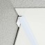 Congé d'angle interne blanc bleu ice pour plaques PVC épaisseur 2-3 mm en situation