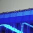 Rideau standard bleu transparent recouvrement 50%