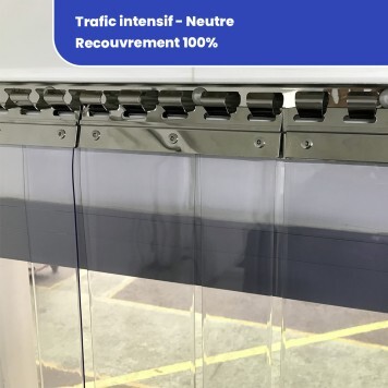 Rideau à lanières trafic intensif standard neutre recouvrement 100% (459) 2