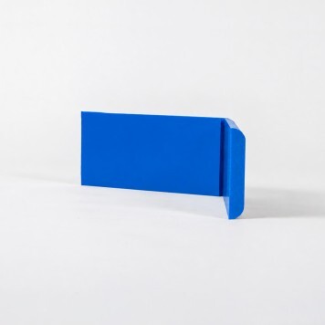 Angle externe pour lisse de protection murale Polyéthylène Bleue tranche