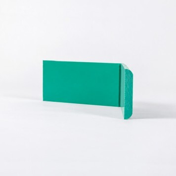 Angle interne pour lisse de protection murale Polyéthylène verte tranche