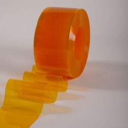 Lanière PVC anti-insectes orange 200mm x 2mm au mètre