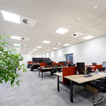 dalle faux plafond calcaire open space