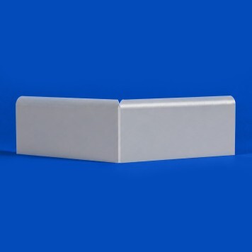 Angle externe pour Plinthe Polyéthylène grise face a