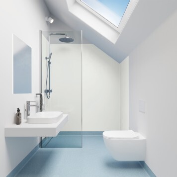 Panneau mural décoratif intérieur PVC Satiné Blanc vert "Spa" Altro Whiterock Satins pour salle de bains 2