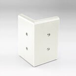Angle externe pour lisse de protection murale Polyéthylène Blanche
