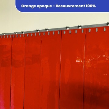 Rideau standard orange opaque recouvrement 100% 2