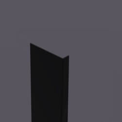 Cornière PVC 100 x 20mm Noire - épaisseur 2 mm longueur 3 m