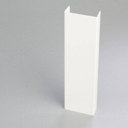 Profilé PVC en U de 50 mm blanc pour chants de panneaux et cloisons