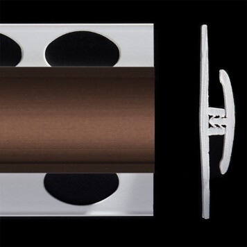 Profilé de jonction bronze 2 parties pour panneaux muraux ALTRO de 2,5 mm d'épaisseur
