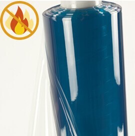 Rouleau film PVC transparent anti feu 1400mm x 0.5mm-long.40m