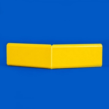 Angle externe pour lisse de protection murale PEHD jaune face