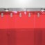 Zoom rideau standard rouge transparent recouvrement 50%