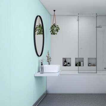 Panneau mural décoratif intérieur PVC Satiné Bleu Jade "Mint" Altro Whiterock Satins pour salle de bains 3