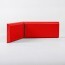 Angle interne pour lisse de protection murale PEHD rouge tranche