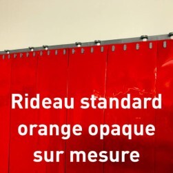 Rideau à lanières PVC Standard orange opaque - Sur mesure