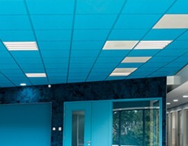 dalles faux plafond bleu azur