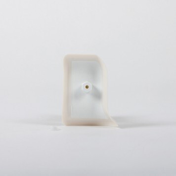 embout gauche pour plinthe blanche PVC dos