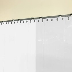 Rideau à lanières PVC Standard blanc opaque -  Recouvrement 100%