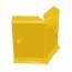 Angle interne pour plinthe Polyéthylène jaune avec découpe pour U de sol