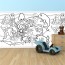 Panneau mural PVC fresque murale à colorier effaçable à sec Motif Monde Sous-Marin pour enfants