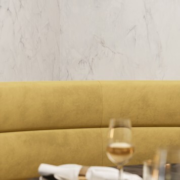 Panneau mural décoratif motif marbre blanc de carrare realisation 2