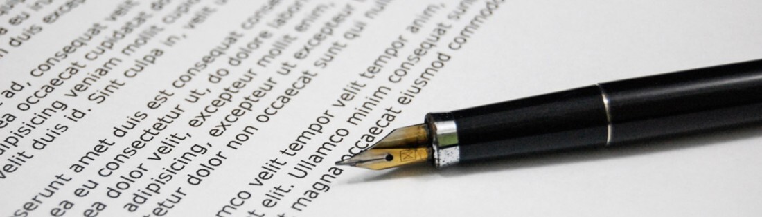 document avec plume