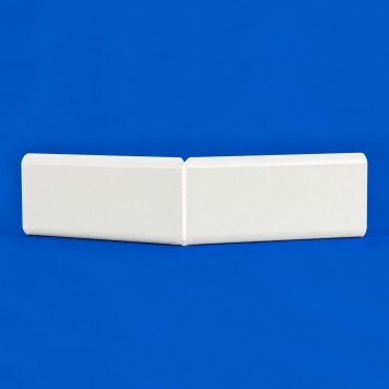 Angle externe pour lisse de protection murale Polyéthylène Blanche face