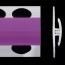 Profilé de jonction violet brillant 2 parties pour panneaux muraux ALTRO de 2,5 mm d'épaisseur