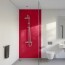 Panneau mural décoratif brillant jaune Altro Whiterock Rouge Moulin Rouge pour salle de bain
