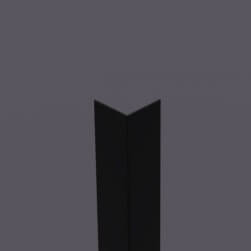 Cornière PVC 50 x 50mm Noire - épaisseur 2 mm, longueur 3 m