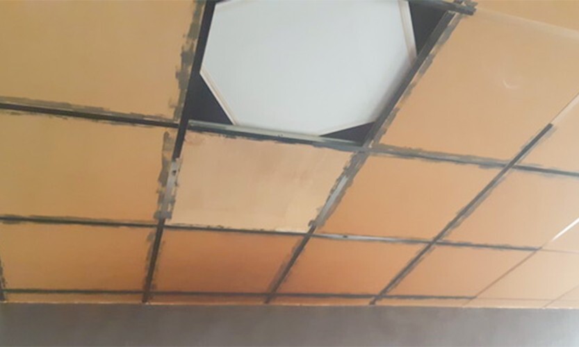 faux plafond avant rénovation