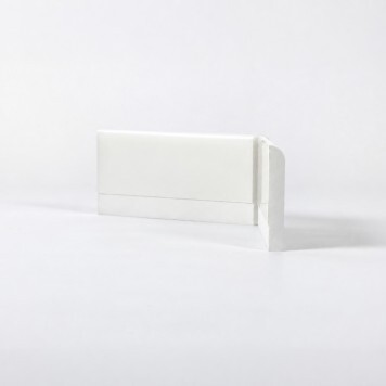 Angle externe pour Plinthe Polyéthylène blanche tranche