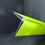 Baguette d'angle externe (sortant) PVC vert key lime 40 mm x 40 mm en 2 parties ALTRO pour panneaux muraux épaisseur 2,5 mm